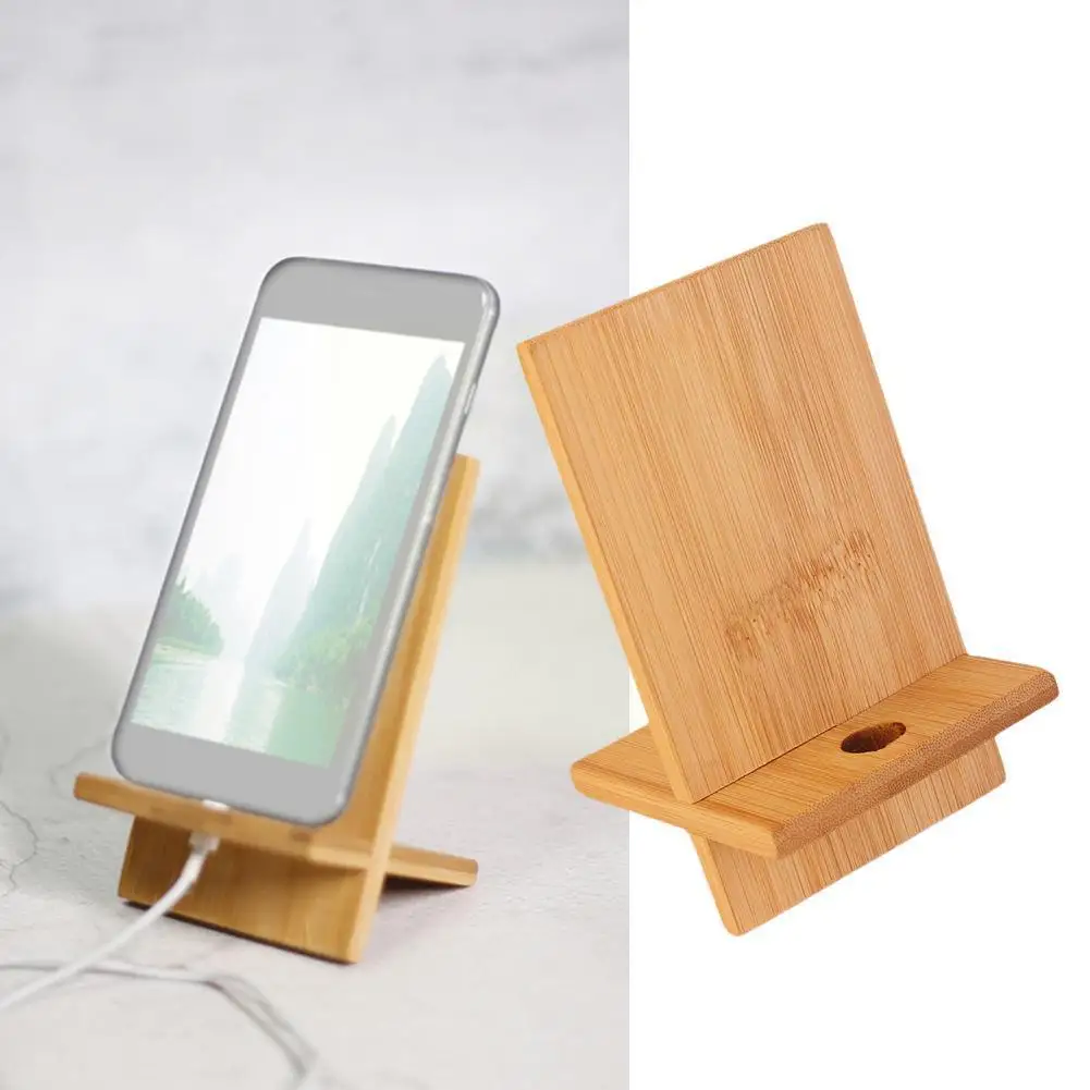 Hot Sell Wooden Bamboo Phone Holder Stand Mobile Smartphone Support ...