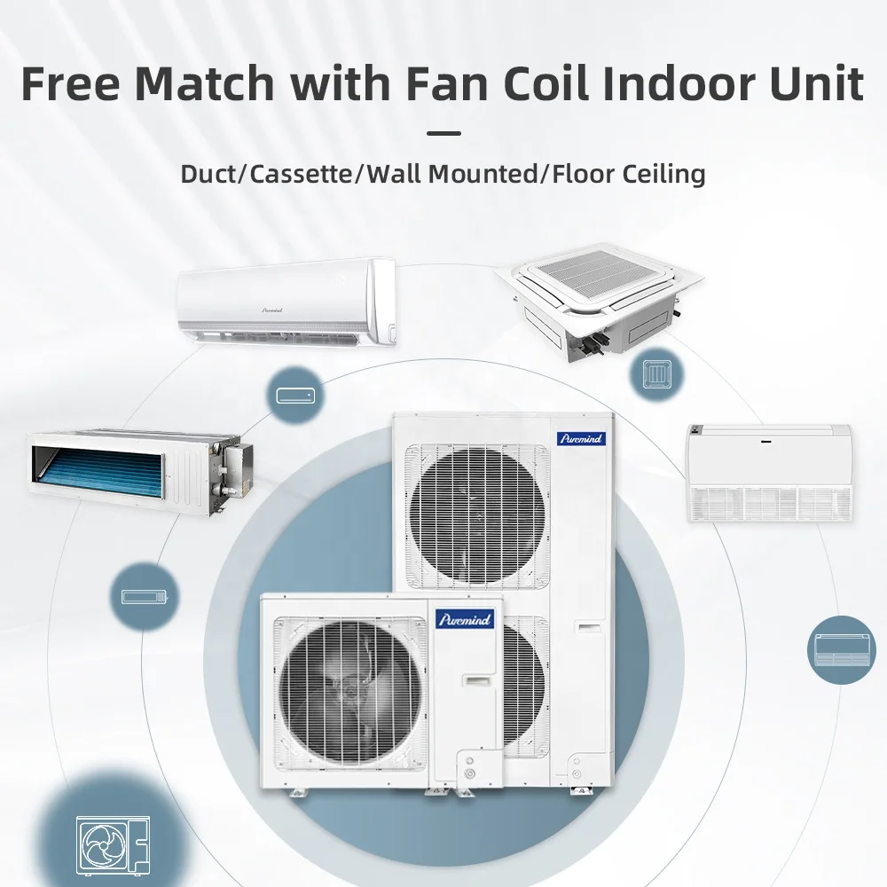 Gree VRF VRV System Multi Zone Air Conditioner DC Inverter Cassette Duct Wall Mount Fan Coil Unit Home Central Air Conditioning
