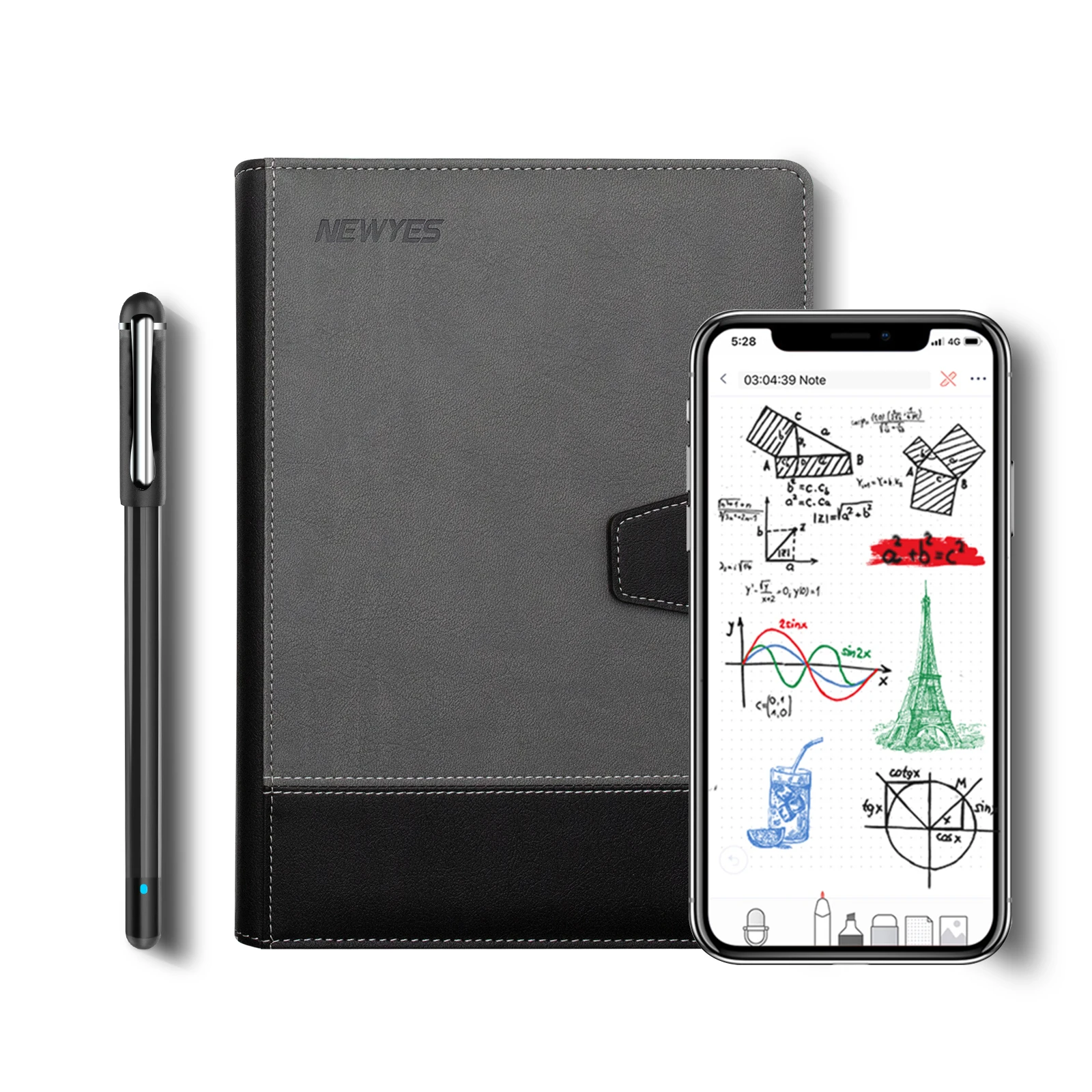 NEWYES Smart Pen Lcd Drawing Tablet 10 Inch Handwriting Ultra Thin Pad Board With Smart Digital Pen