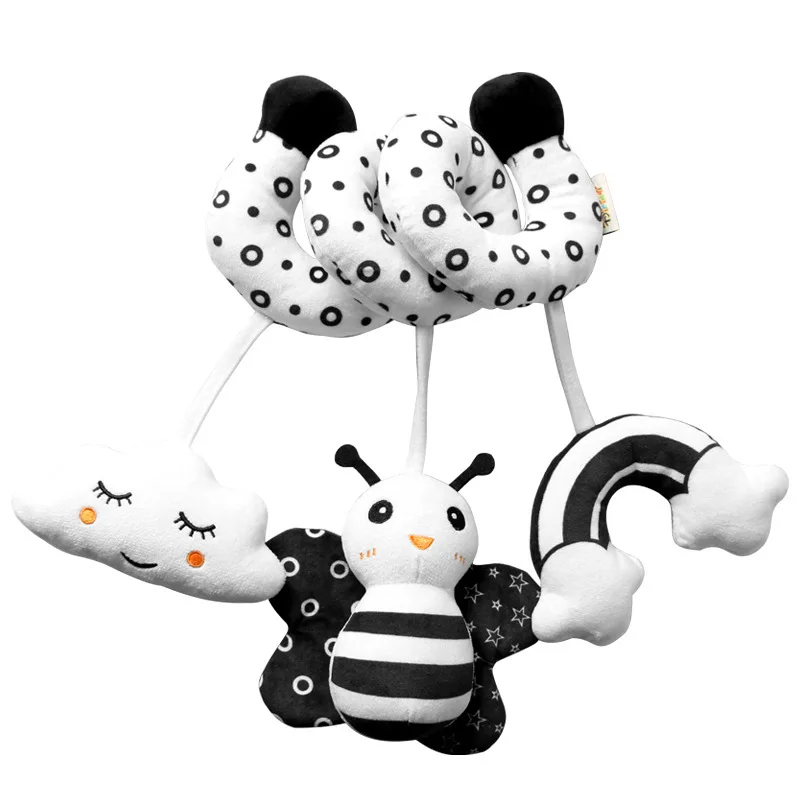 Black and white animal bed around the crib hanging toy visual stimulation Pendant N012