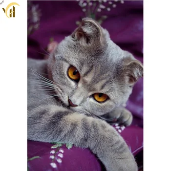 Cat diy diamond art painting diamond art kit crystal art stone painting for home decoration