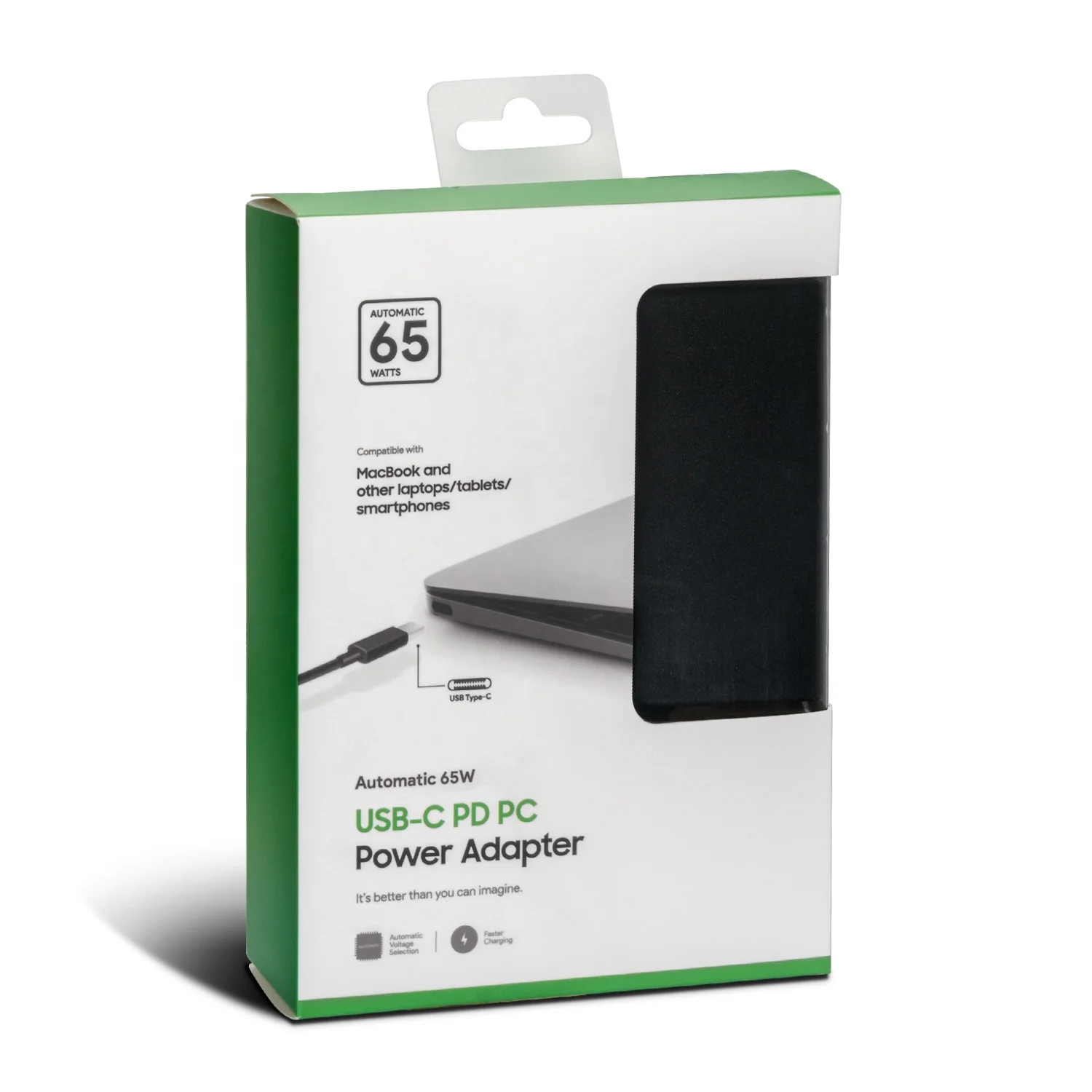 65W USB-C Laptop Charger – Universal AC Adapter For Lenovo, ASUS, Acer, Dell, HP, MacBook 3 thumbnail image
