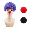Fans sporting light purple afros