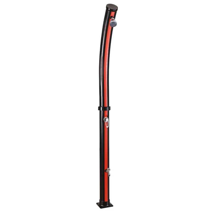 Poolside Professional Outdoor Pool Shower Portable Solar Power Complete Shower Column Thermostatic with Foot Washer
