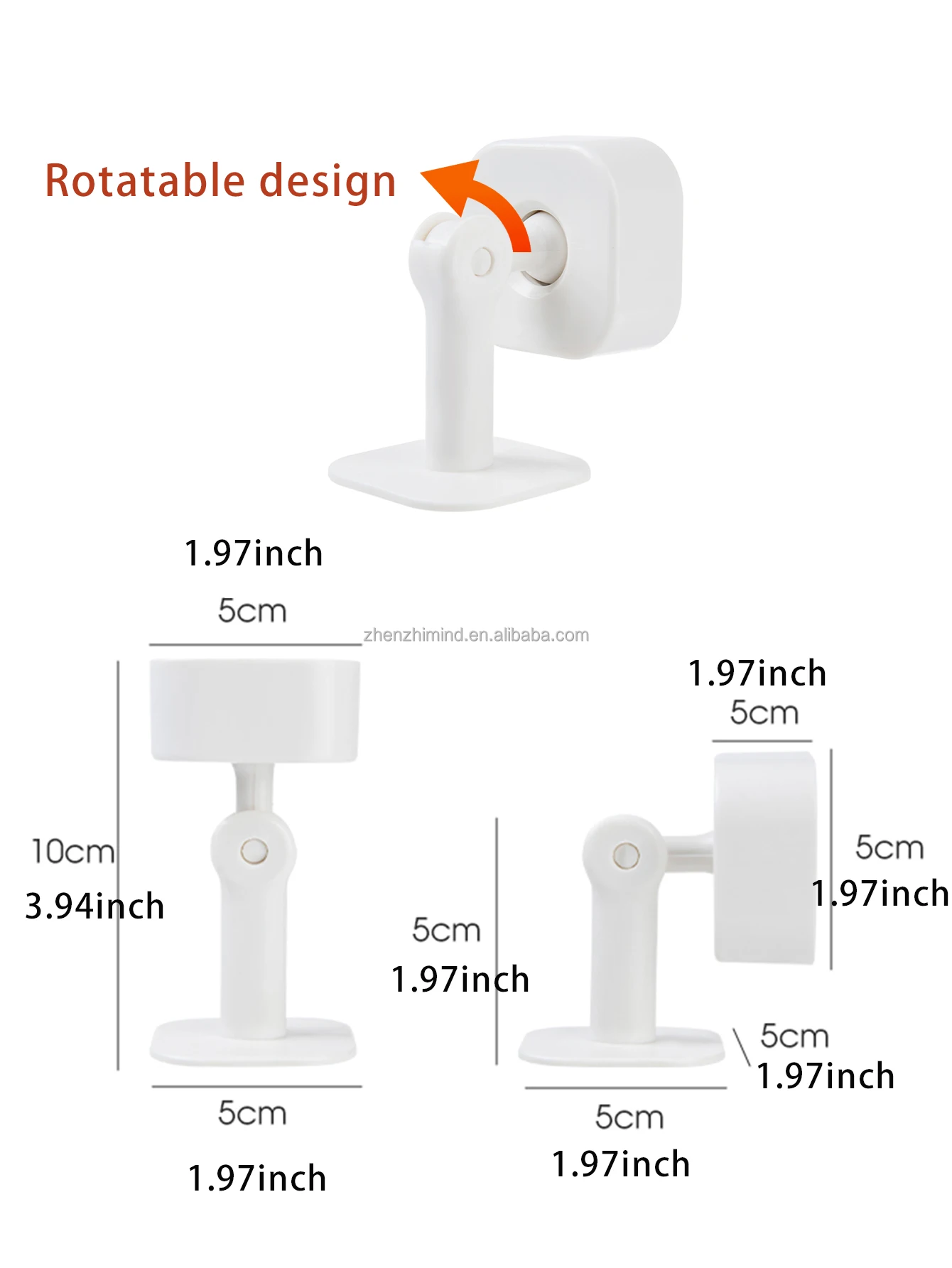 Dual-Purpose Plastic Draft Stopper Anti-Collision Room Door Accessory Rotatable Horizontal Vertical Design Easy Installation