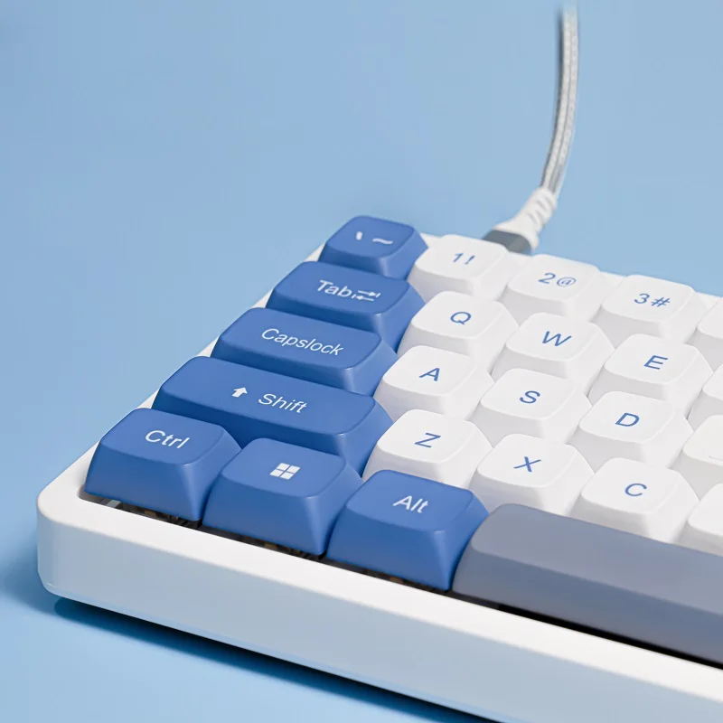 2.4g Wireless Wired Bt Mechanical Keyboard 68 Keys Hot Swap Rgb Mni