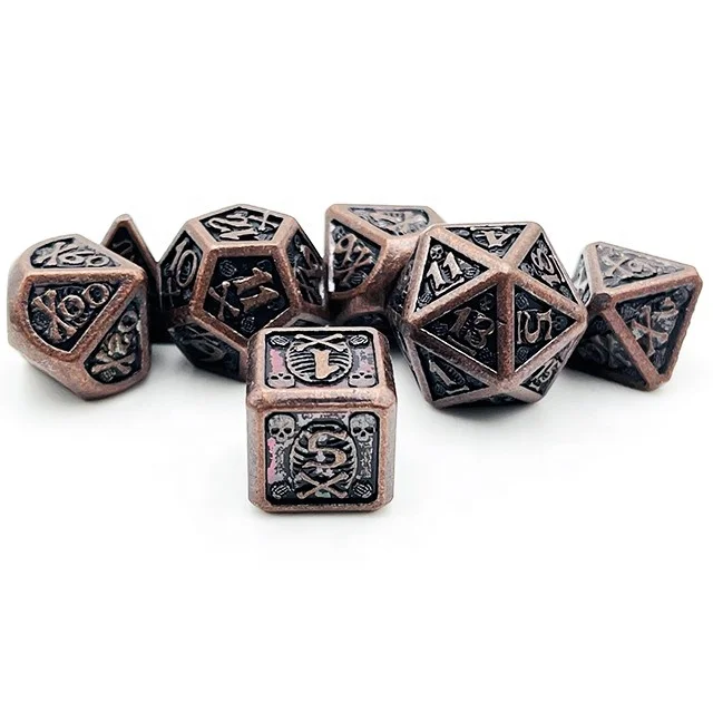 Rpg Custom Dice Set Polyhedral Dnd Metal Dice Set 16mm