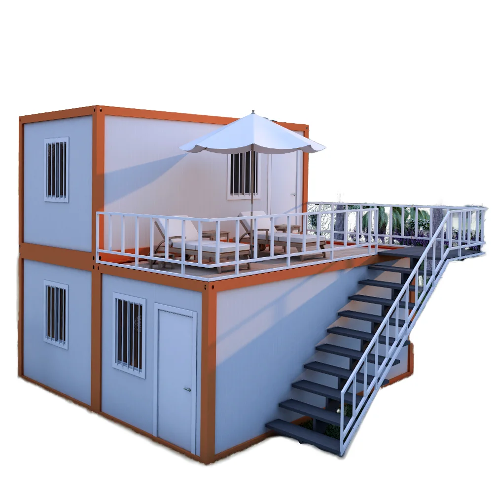 Custom 20ft Villa-Style Shipping Container Home Steel Sandwich Panel Construction for Outdoor Restaurant Shop Office Building