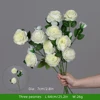 3 fiori di peonia/bianco