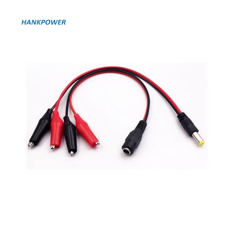 2 в 1 5 5x2 мм Штекерный разъем питания постоянного тока на двойные зажимы типа «крокодил» тестовый провод для аккумулятора