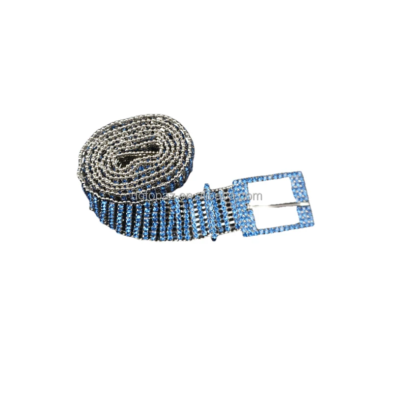 Ready design Silver color fancy crystal belt trim fashion style custom rhinestone women's belt