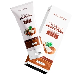 Custom Logo Lightweight Brightening Soothing Lightening Body Cream Moisturizing Nourishing Whitening Coconut Body Lotion 80g