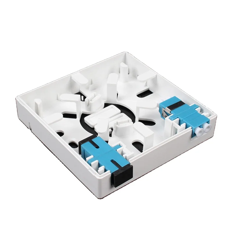 Type 86*86mm ABS Faceplate Smart Wall Socket Smart Home Panel 2 core outlet fiber optical terminal box mini