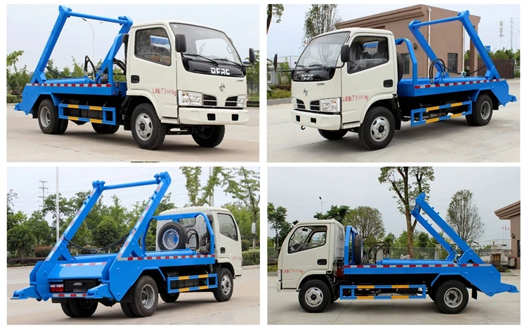 4X2 6 Wheels  underground dustbin using hydraulic  swing arm garbage trucks on sale