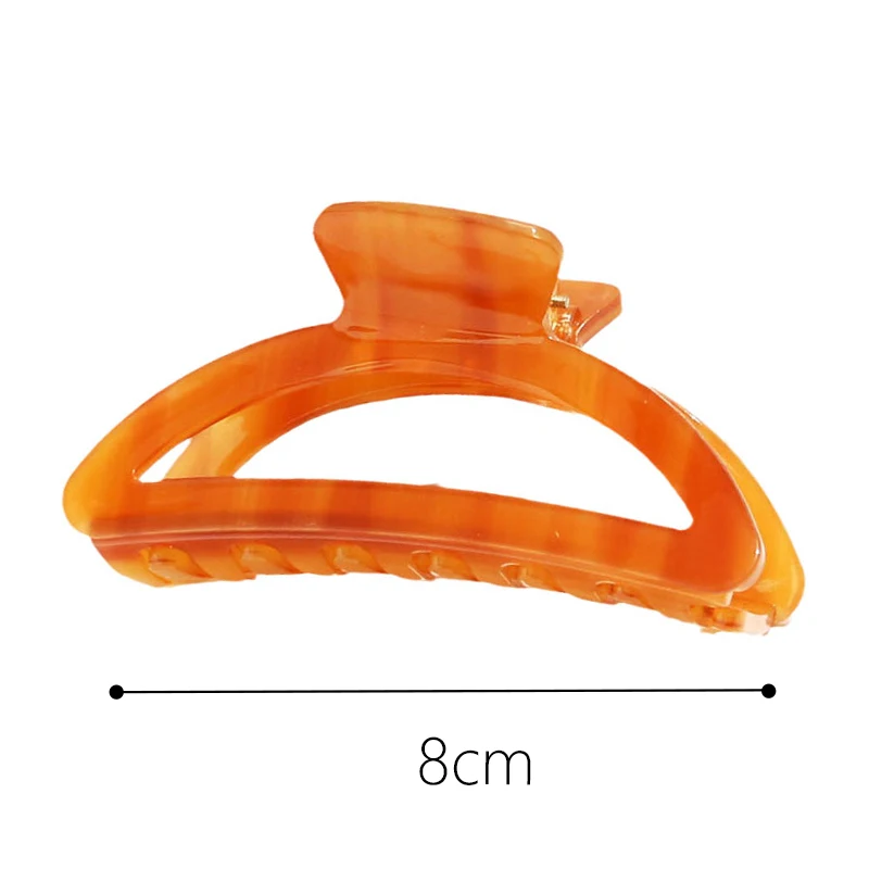 XinMei Custom Semicircle Hollow Half Moon Hair Claw Clips Cellulose Acetate Women Aesthetic Hair Accessories Claw Clip Hairclaw