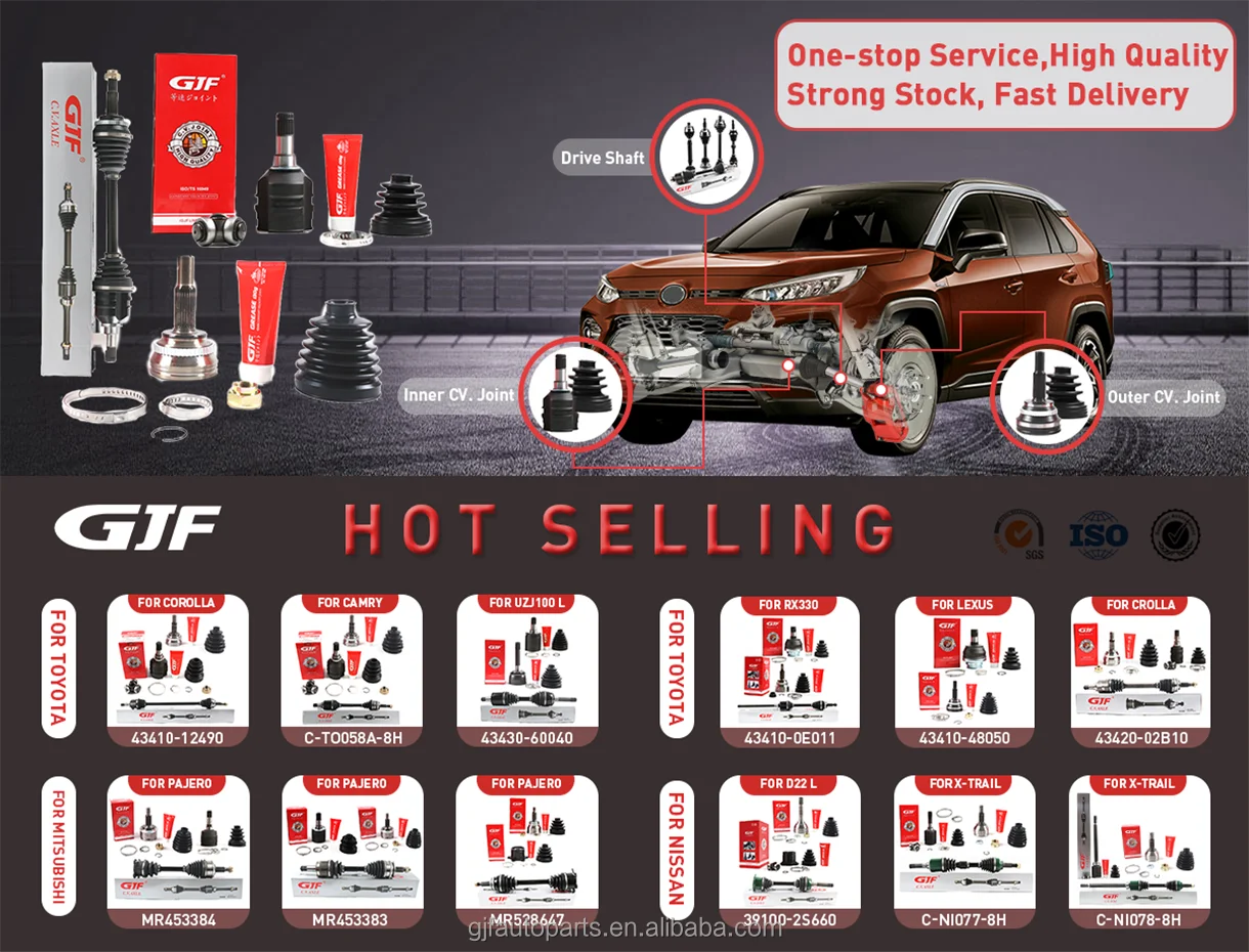 Source GJF Car Auto Parts outer CV Joint for Toyota Honda Nissan