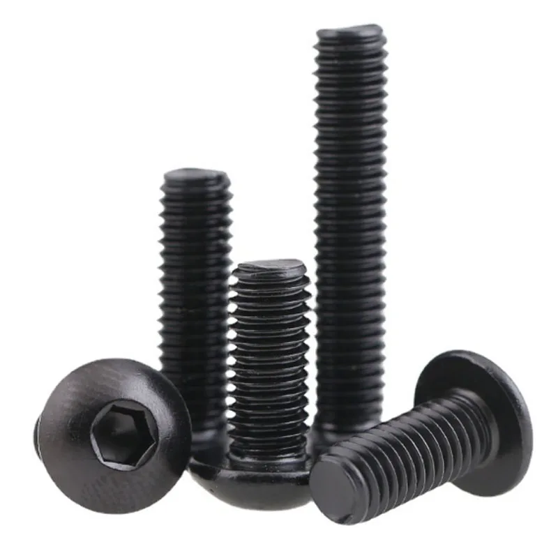 Stainless Steel Hex Socket Button Machine Black Oxide Carbon Steel Adjustable Screw Rod