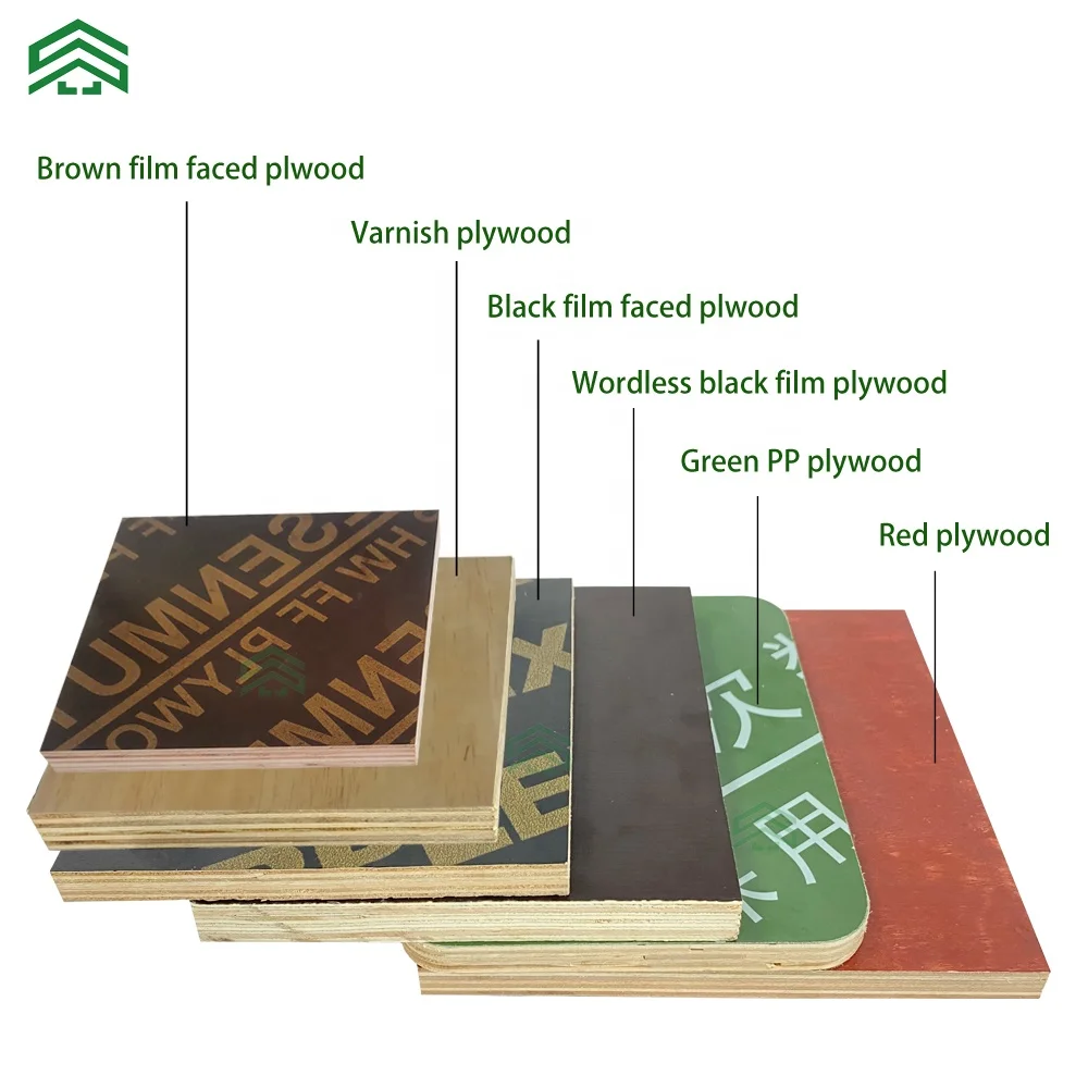 Wholesale Price For 12mm 4x8 Laminated Multilayer Plywood For Construction Black Film Faced