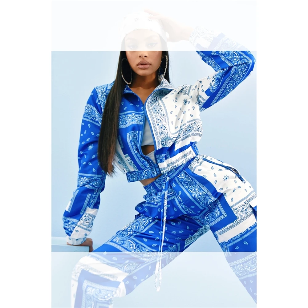 Women Tracksuits Pants Bandana Coats 2020 Winter Clothes For Women 2 Piece Set Outfits Two Piece Sets Jackets Sweatpants