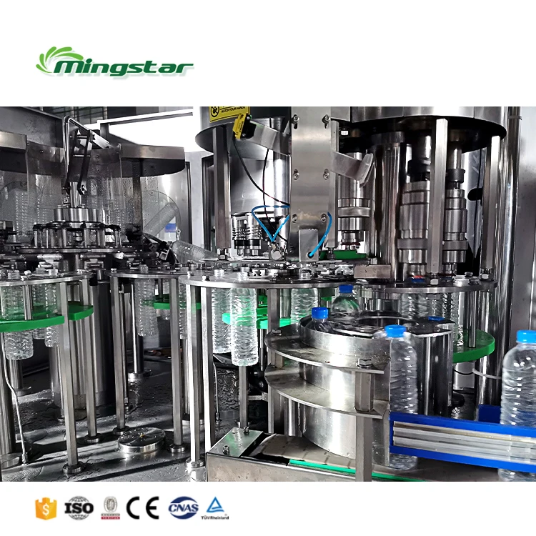 Автоматическая бутылка минеральной воды разливная закупоривания бутылок линия моноблок 3 в 1 оборудование для