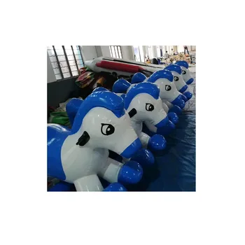 Inflatable seesaw on direct water supply children adult large inflatable water toy banana seesaw water park equipment