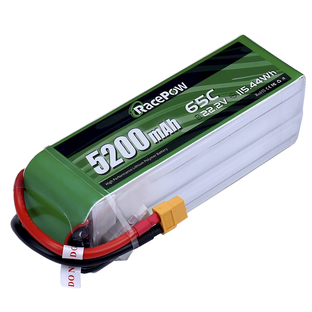 Lipo Rc Battery 5200mah 6S 22.2V 60C OEM  Rc Car Battery Packs with T XT60 XT30 Connector for RC Helicopter Airplane