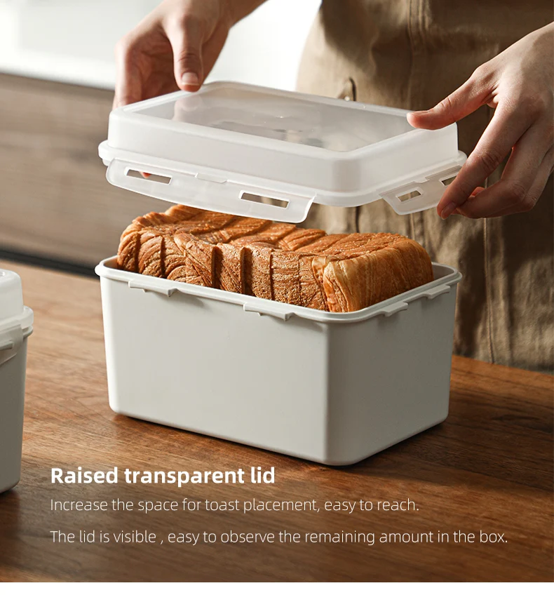 Shimoyama Airtight Plastic Food Safe Bread Toast Fresh Keeping Box