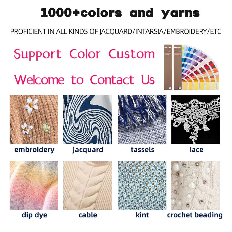 Senior Custom New Designer Blurred Logo Print Sweater Brushed Wool Blend Tie Dye Gradient Knitted Pullover Mohair Sweater Men
