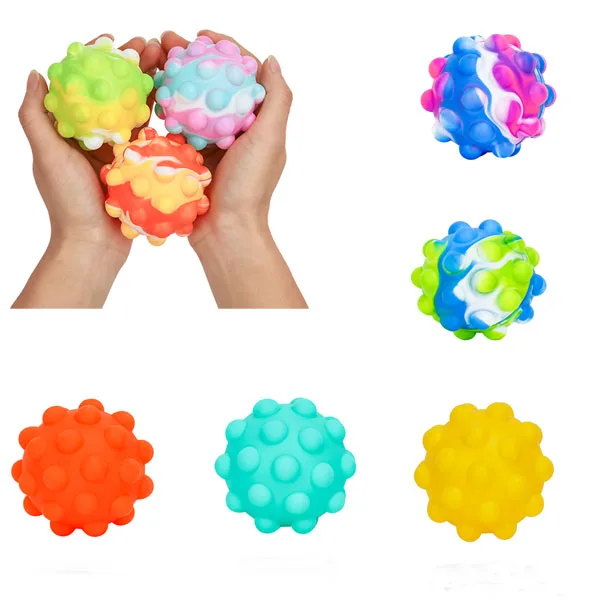Lower  Price  Newest stress balls  toys sensory  Funny  kids Silicone Squeeze Ball Bouncing reliever Stress  Fidget Ball Toys