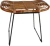 Natural Rattan / Black Metal Frame
