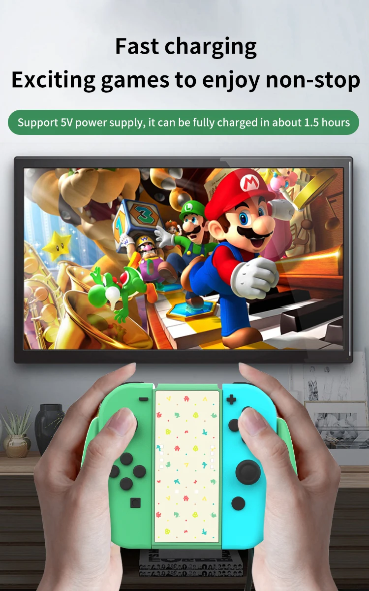 2 In 1 Switch Joycon Charging Grip Charging Station Charger Dock For