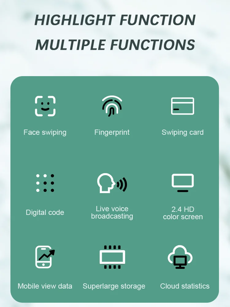 Eseye Face Recognition Attendance and Access Control Device Time Clock ...