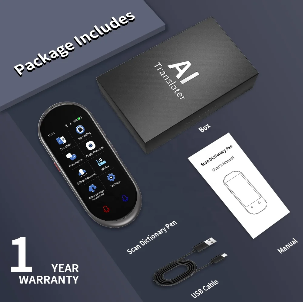 VORMOR Z8 Voice Translator: 137 Languages, 3.1-Inch Touch Screen