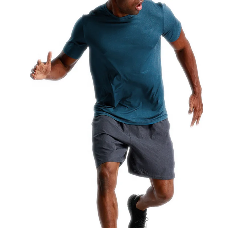 JL1226B Wholesale Polyester Sports T Shirt Printed Embroidered Running Quick Dry T Shirts Men