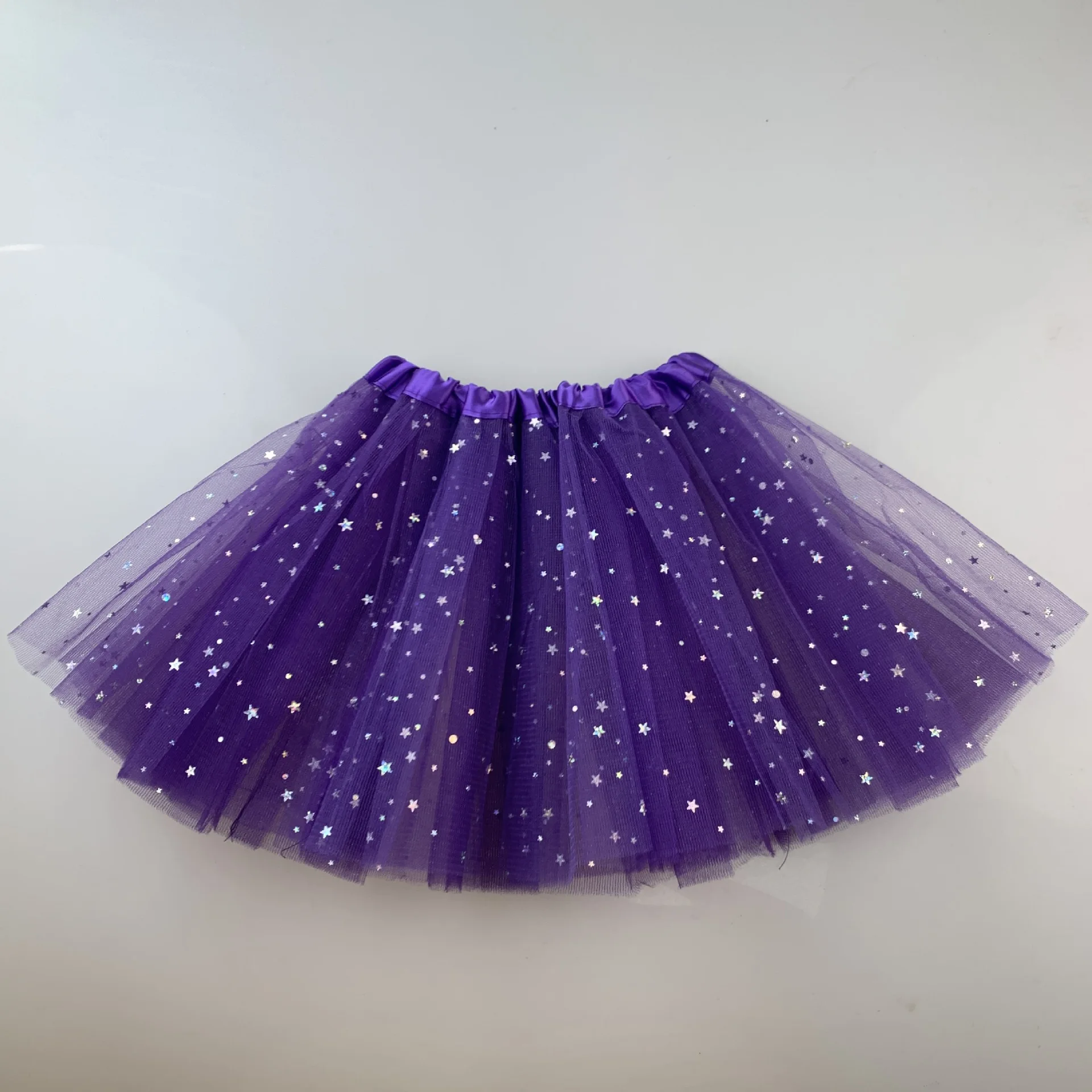 Women's Sheer Tulle Carnival Costume - 3-Layer Voluminous Mini Skirt Festive Performance Outfit Christmas Party Skirt
