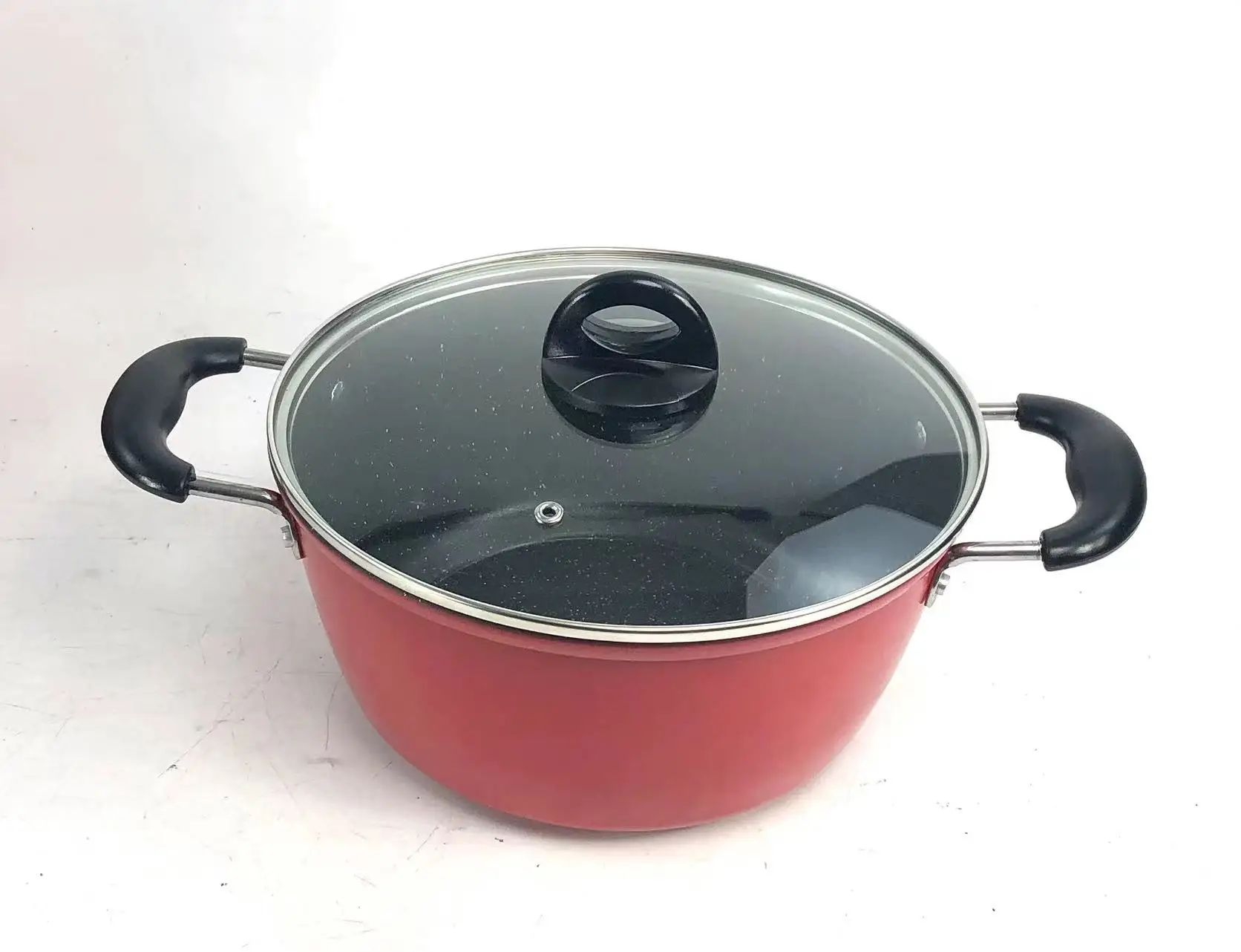 Red Cooking Pots Granite Cookware Sets Heavy Weight High Quality Pots