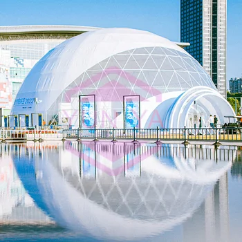 Heavy Duty Live Show Sport Exhibition Restaurant Beach Carnival Celebration Geodesic Dome Tent with 500+ Seats