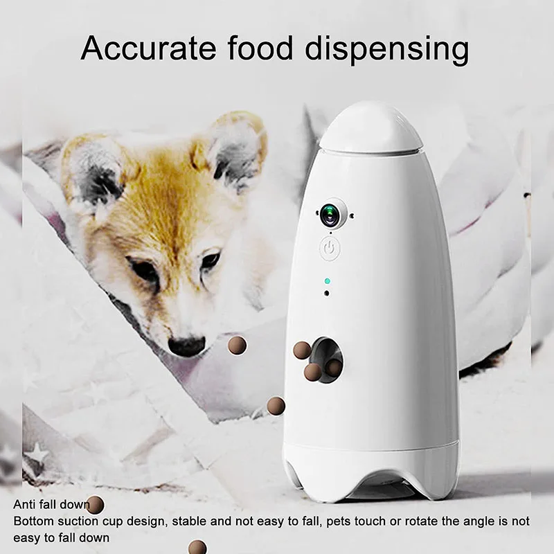 2023 New Arrival Wifi APP Remote Control Smart Pet Dog Cat Feeder 360 Degree Rotation Automatic Dog Treat Dispenser with Camera