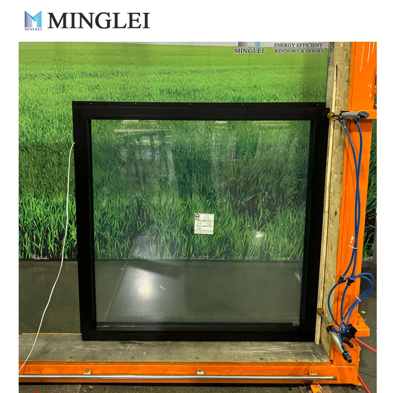 product fixed window as2047 triple glazed windows cheap price big picture black window panoramic window floor-10