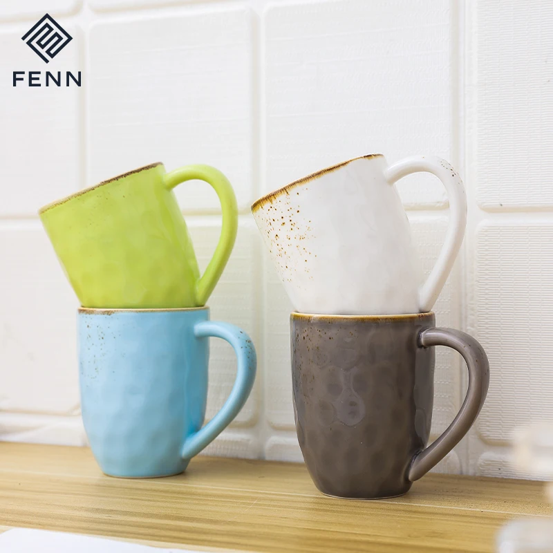 product fenn wholesale spray brown color spot porcelain mugs supplier mug gift  porcelain mugs for restaurant-57