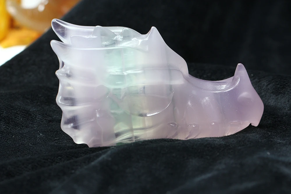 Натуральные Исцеляющие кристаллы флюорита хрустальные ремесла флюорит грубые камни голова дракона с уникальным