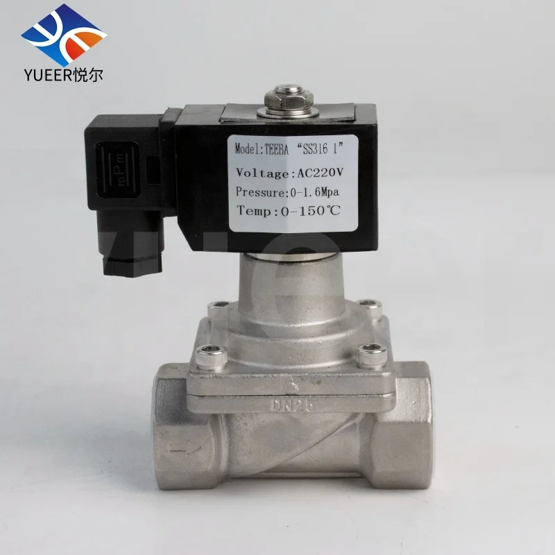 2/2 way Normally Closed Direct Acting Type Stainless Steel  Water Steam Solenoid Valve