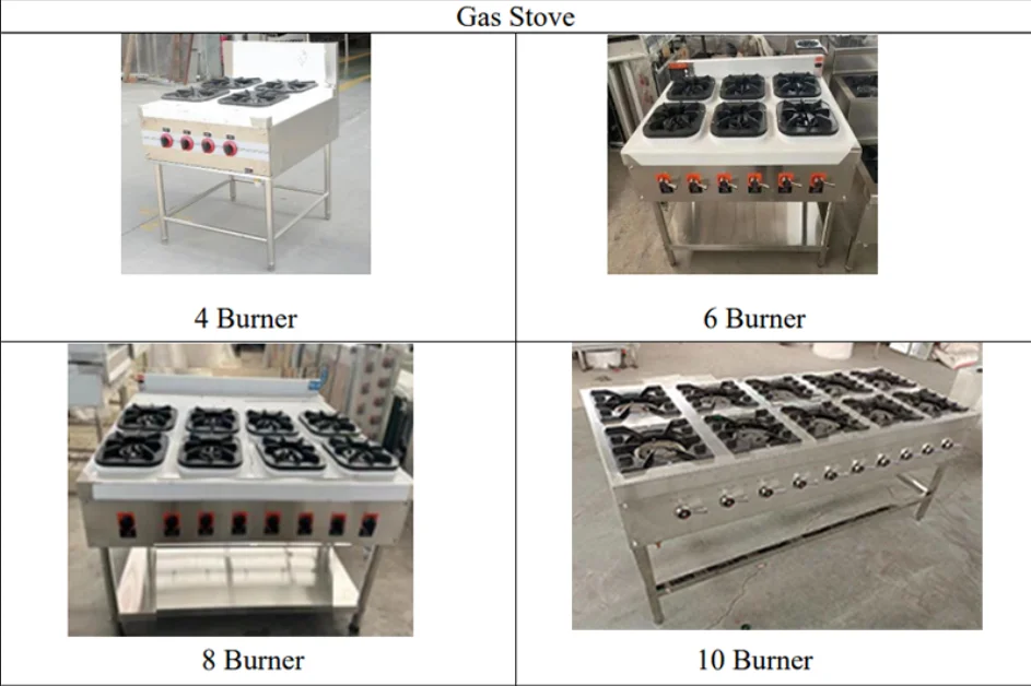Ruitai Custom Various Sizes Specifications 3 5 Burner Gas Stove Cooker Industrial Big Butane Wok
