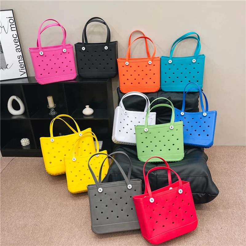 Hot Selling New Women Beach Bag EVA Handbag Basket Large Tote