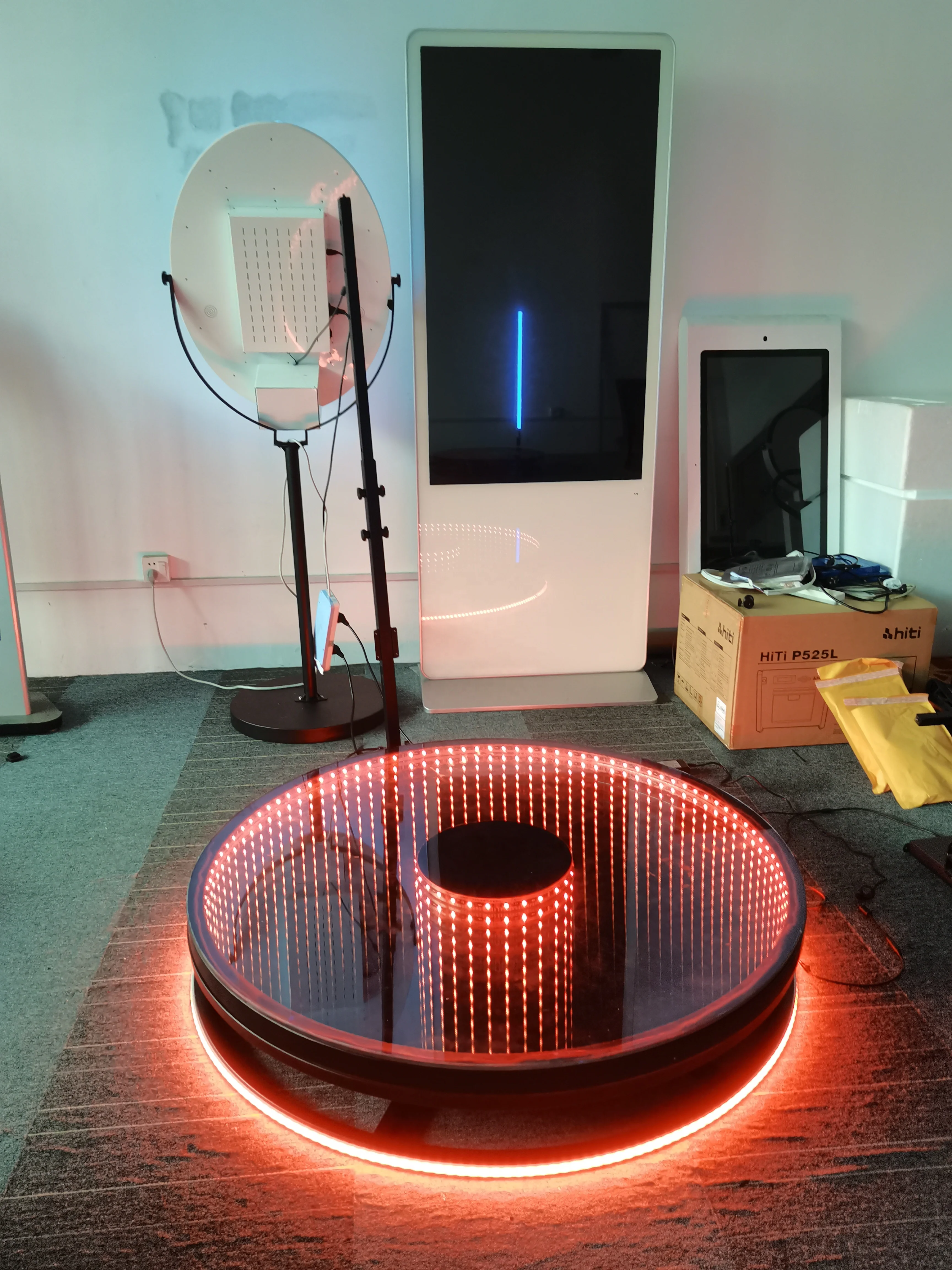 3D бездны светодиодный RGB закаленное стекло 360 автоматический фотостенд киоск видео стенд 360 селфи фото стенд оборудование