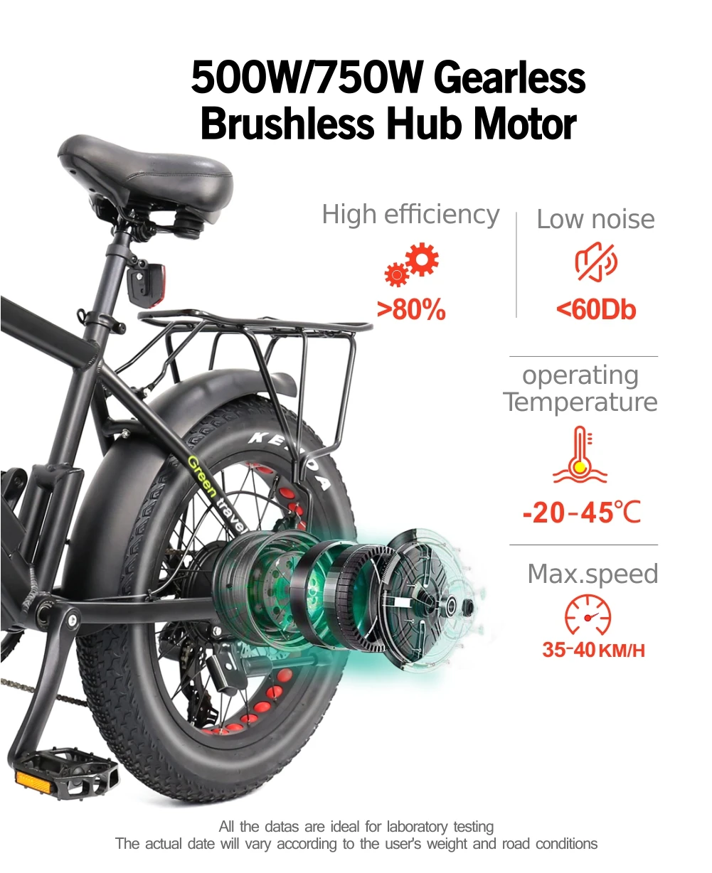 fat motor bfat motor bike electric bicycle 20 inch 48v 500w 750w - fat tire electric bike - 1