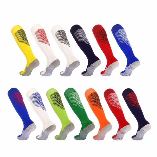 Men's Custom Anti-Slip Outdoor Sport Socks Wholesale Grip Socks Bottom Thickened Soccer Football Socks for Spring