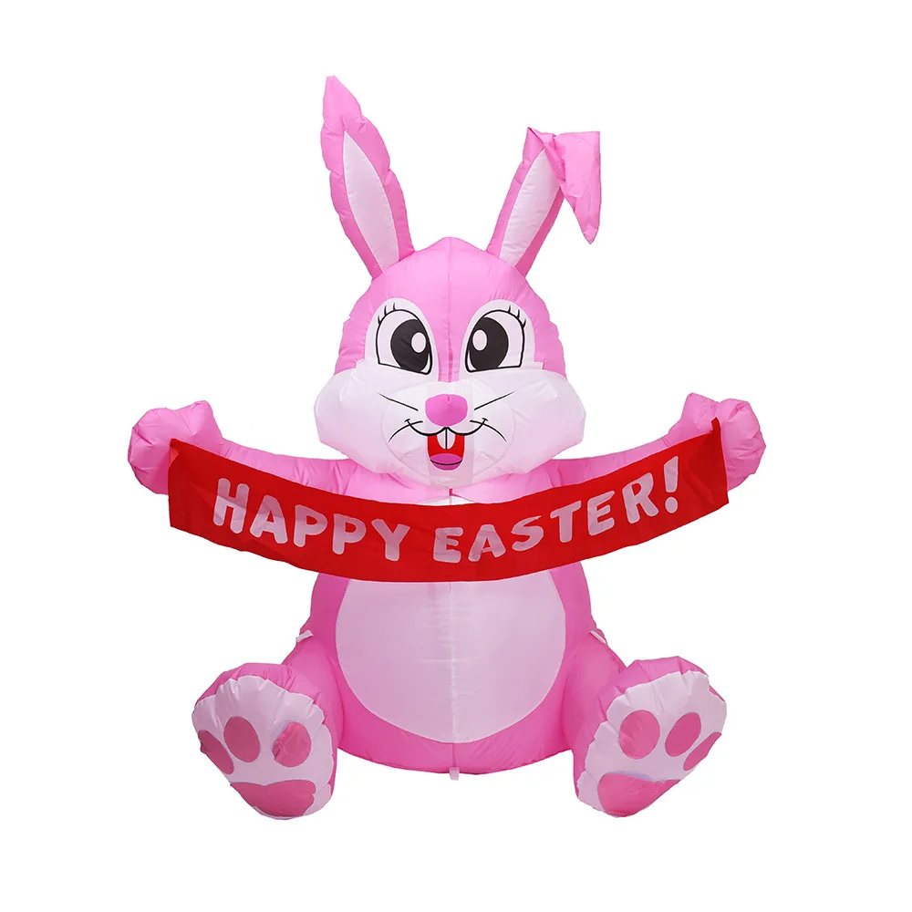 Newstar Cartoon Easter Inflatable Bunny Lighted Indoor & Outdoor Easter ...