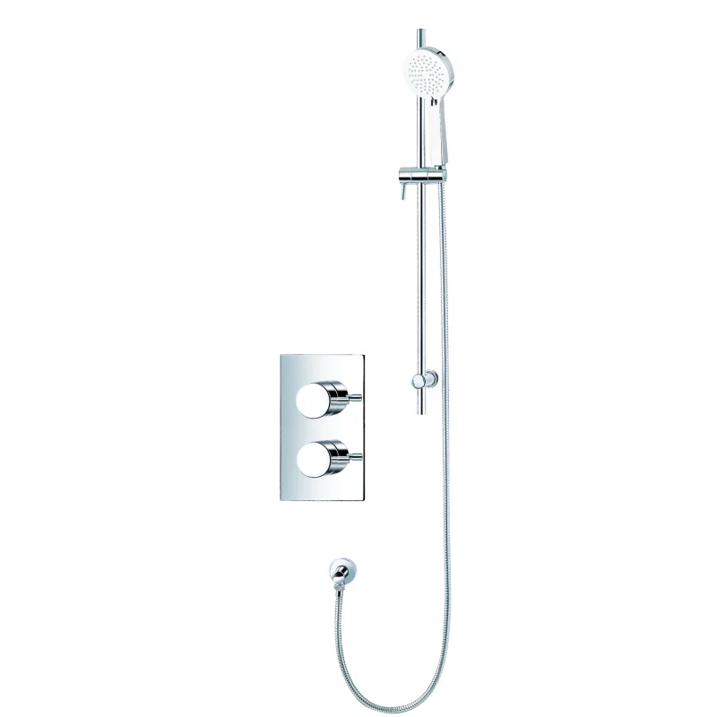 Modern Brass Single Function Thermostatic Shower System With Riser Kit factory