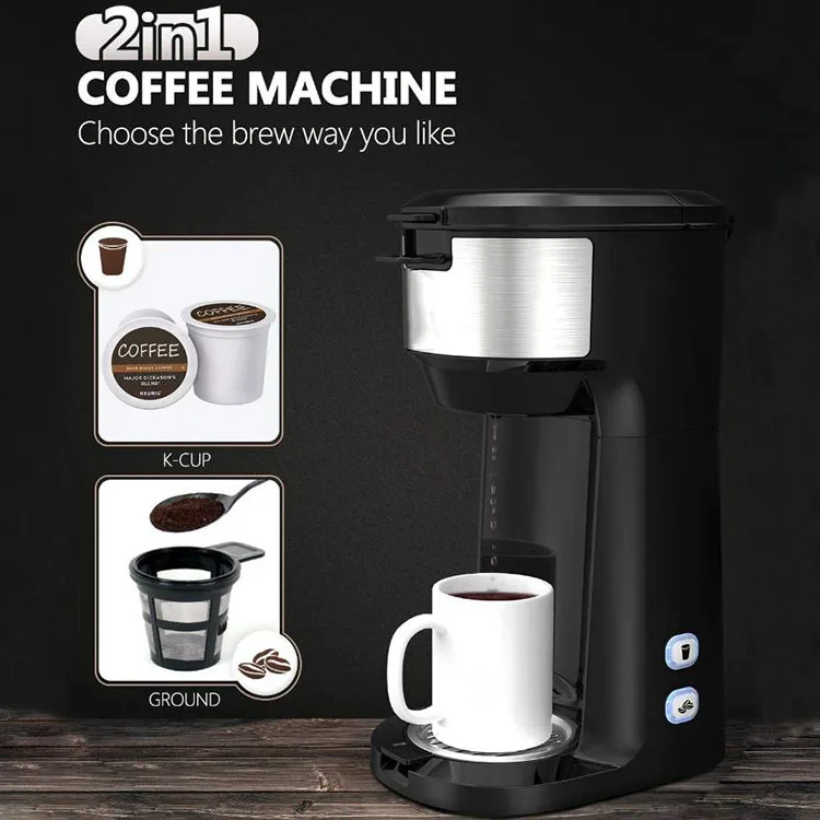 New Design Single Cup Dry Smart Heating 420 Ml 1000w Capsule Coffee